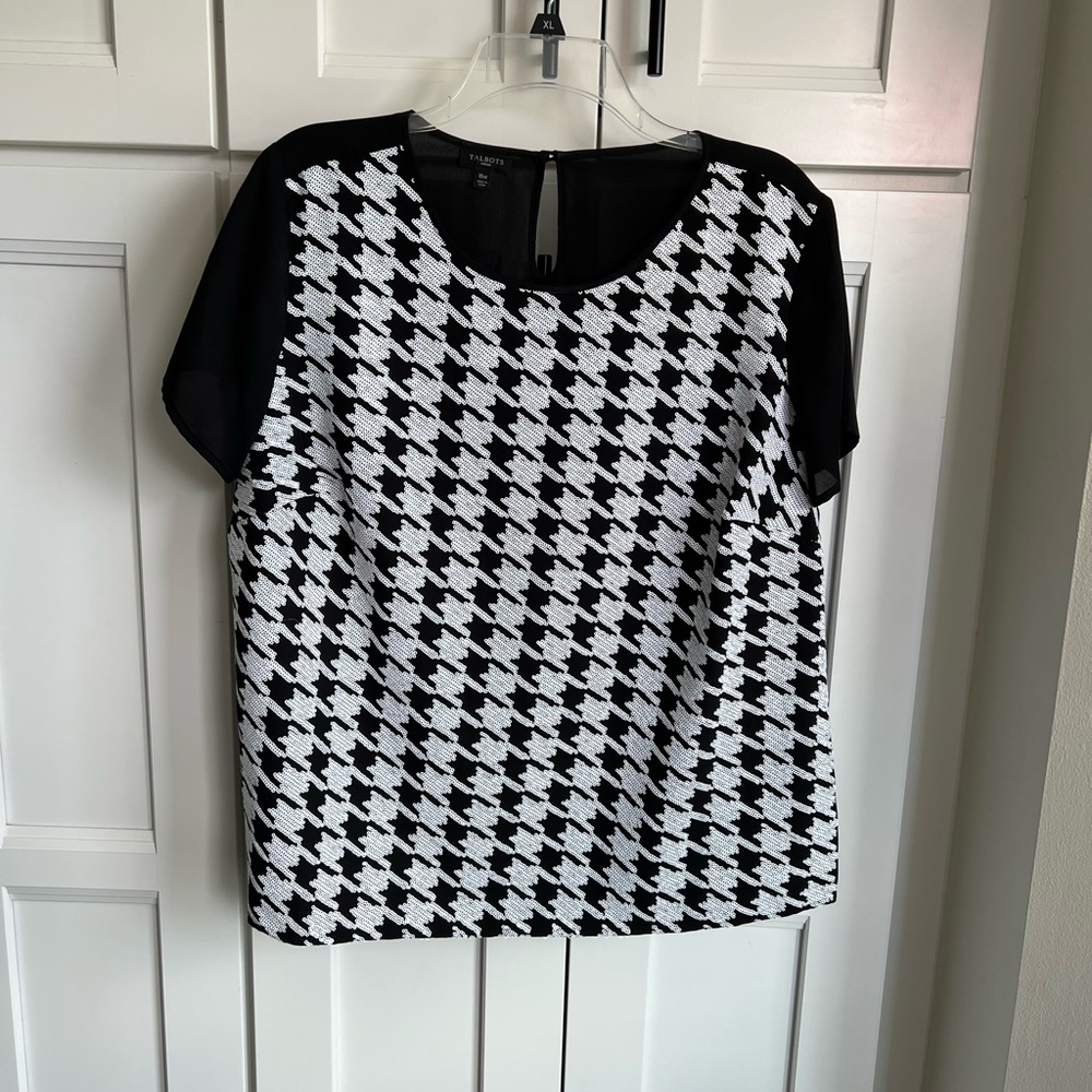 Talbots sequined top 16W